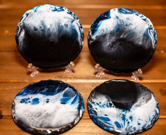 Slate and Resin Coasters (set of 4)